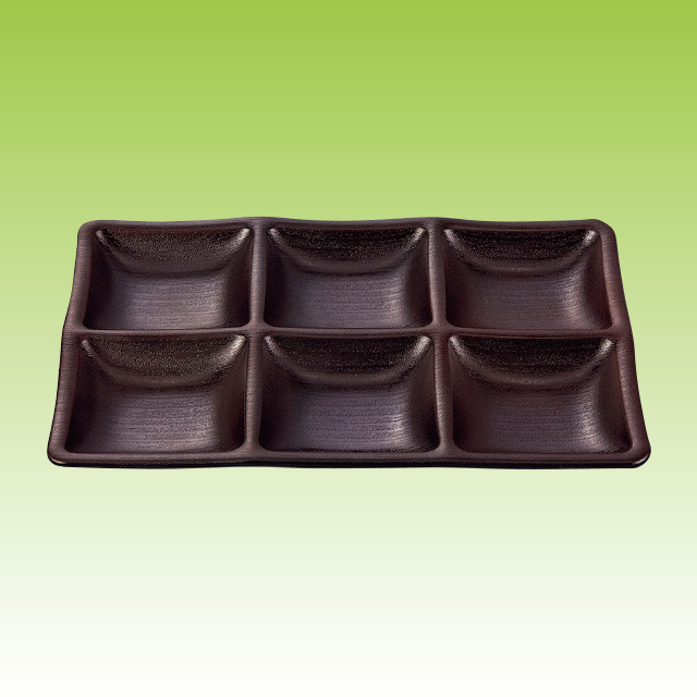 六つ仕切長角プレート