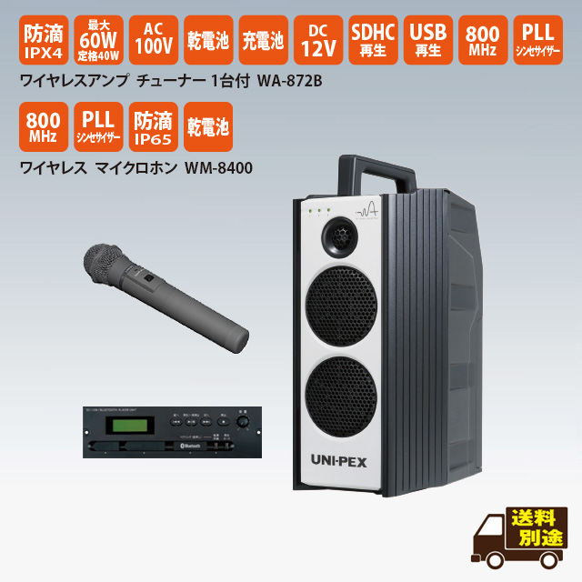 /アンプ＋マイクロホンWM-8400 セット/