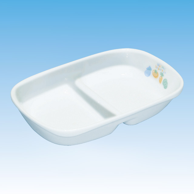 ベジタブル 角二つ仕切り皿