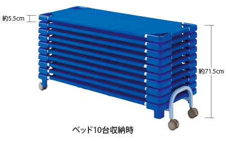 ベッド10台収納時