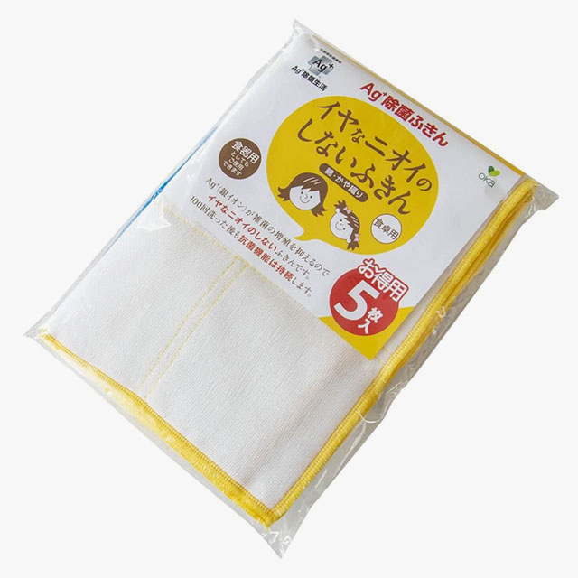 Ag+除菌 イヤなニオイのしないふきん食卓用 5枚入